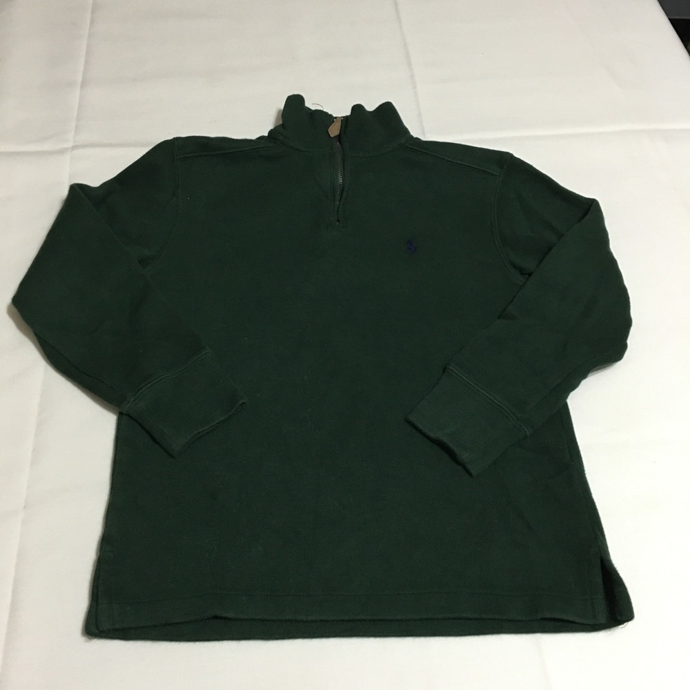 Polo Ralph Lauren Quarter Zip Pullover Sweater Boys Small 8 Green